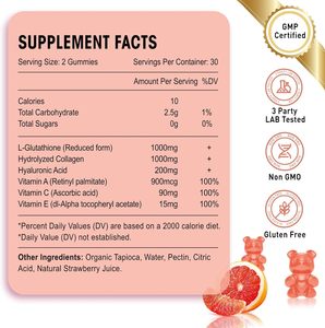 Collagen Gummies Glow Private Label Haut aufhellung 60 Gummies <span class=keywords><strong>Supplements</strong></span> - Product Image 2