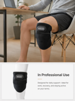 Masseur de genou rechargeable avec minuterie, lumière rouge, vibration, chauffage, appareil de massage électrique portable pour les genoux