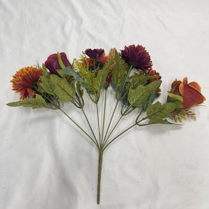 Bouquet de fleurs artificielles en soie rose, style pastoral européen, décoration à main, pour salon, tables basses et tables à manger - Product Image 4