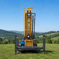 Machine de forage de puits d'eau, compresseur d'air DTH, plateforme diesel, forage de puits de 300 m de profondeur