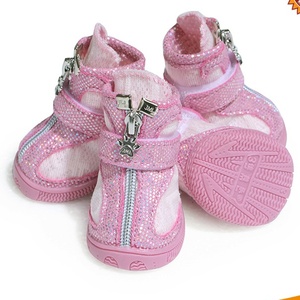 Classic Design Cloth Solid Eco-Friendly Non-slip Protective Puppy Boots for Small <strong>Dogs</strong> All Seasons New Year - Product Image 2