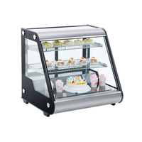 Nouveau 120L Commercial Verre Boulangerie Refroidisseur Vitrine Comptoir Refroidisseur Mini Gâteau Affichage Réfrigérateur