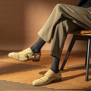 Men's Retro Frosted Casual Shoes Fashion <b>Matte</b> Business Formal Working Leather Shoes for Men - Product Image 5