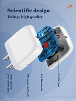 Cargador LDNIO A1209C con Enchufe EU/US Tipo C, 20W PD QC3.0, Doble USB C, Carga Rápida para Teléfono Móvil, para Celulares Inteligentes