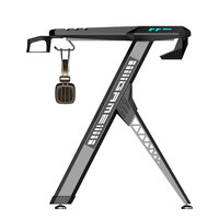 Bureau de jeu PC pliable en métal multifonctionnel personnalisé en gros avec LED RVB