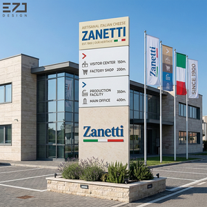Panneau LED extérieur personnalisé EZD, panneau de signalisation 3D éclairé, panneau de signalisation commercial, signalisation directionnelle autoportante - Product Image 2