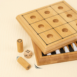 Gioco di <span class=keywords><strong>scacchi</strong></span> al coperto pacchetto PP Backgammon da viaggio portatile Bamboo Ludo chess Pocket mini set di <span class=keywords><strong>scacchi</strong></span> - Product Image 3