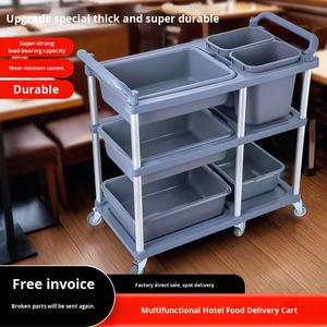 Carrello Commerciale Resistente e Facile da Usare per la Raccolta di Piatti, Carrello Multiuso da Cucina per Uso in Concessionarie e Showroom - Product Image 4