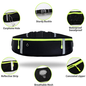 Chạy vành đai với không thấm nước có thể điều chỉnh dây đeo đàn hồi Sweatproof waistpacks với công suất lớn - Product Image 2
