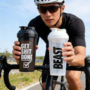 आउटडोर 500 एमएल 700 एमएल पोर्टेबल बीपा मुफ्त प्लास्टिक प्रोटीन मिक्सर शेकर बोतल खेल फिटनेस जिम के लिए शेकर बॉल के साथ - Product Image 1