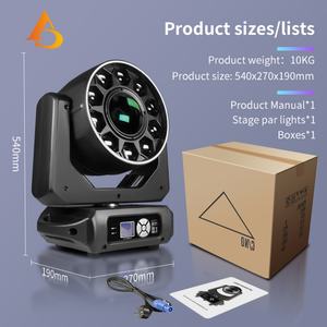 AICPOSE Luz Móvil LED 10x20W para Discoteca, Fiesta, Escenario, Ojos de Abeja Grandes, Luz Móvil con Zoom - Product Image 6