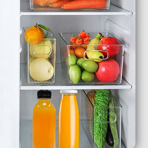 Transparent <b>Refrigerator</b> Storage Box Rectangle For Fruits Vegetables Kitchen Organization - Product Image 2