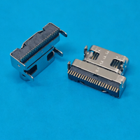 Connecteur femelle Type-C 24 broches, interface de prise SMT 4 broches intégrée, montage horizontal, connecteur en plastique, 3A 220V 5,70 cm