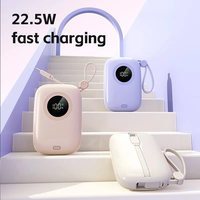 Mini batterie externe portable 10000 mAh avec logo OEM, charge rapide PD Type-C, haute efficacité 20W