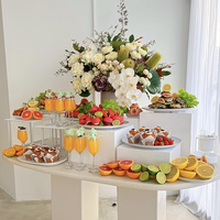 Support à Gâteau en Acrylique de Taille Personnalisée, Rehausseur en Acrylique Blanc, Rehausseur Carré pour Buffet