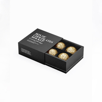 Boîte à tiroirs personnalisée de luxe pour macarons et chocolats, avec compartiments, boîte cadeau en papier rigide, logo personnalisé