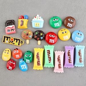 Kawaii Fun <span class=keywords><strong>M</strong></span> Bean Chocolate resina accesorios DIY teléfono caso resina encantos resina caramelo para Decoración - Product Image 3