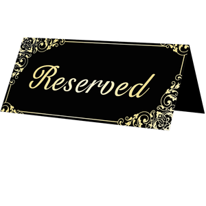 Acrylic Reserved Seat Sign 6x3in Double Sided 2 Color Printed <b>Table</b> <b>Number</b> Card Wedding Dining Party Indoor <b>Table</b> Signs - Product Image 1
