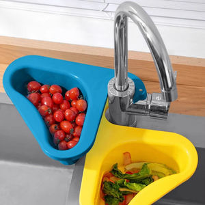 Hot Sale <b>Kitchen</b> Sink Drain Basket Organizer Plastic <b>Faucet</b> Holder Strainer Food Garbage Colanders <b>Accessory</b> for Draining Shelf - Product Image 2
