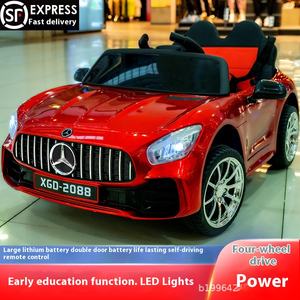 مصدر لعبة ليد كبيرة للأطفال بأربع عجلات تحكم عن بعد مادة بلاستيكية مزدوجة الدفع للأولاد والفتيات ركوب مزدوج - Product Image 2