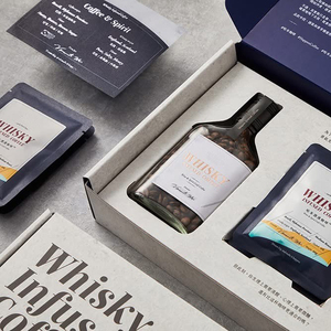 Whisky Infused Coffee Gift Set Rigid <b>Box</b> Packaging Four Color Printing High End Design for Beverage Presentation - Product Image 4