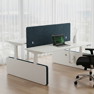 On-Time Delivery Modern Convertible Heavy Duty Electric Standing <b>Desk</b> Four Lgs Adjustable Height <b>Large</b> Workstation Office - Product Image 1