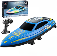 Bateau RC 2.4G télécommandé, modèle de bateau de course étanche pour piscine, navire RC
