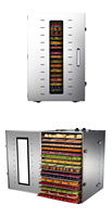 Déshydrateur alimentaire commercial électrique CUCINA à 16 plateaux en acier inoxydable avec contrôle numérique pour le séchage des légumes/fruits et la fabrication de bœuf séché