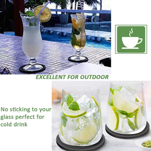 Customizable Round Slate Stone <b>Coaster</b> Set Non Slip <b>Heat</b> Resistant for Hotels and Restaurants Drink Mat Bulk Wholesale Premium Q - Product Image 2