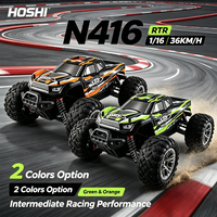 HOSHI N416 Coche RC de Alta Velocidad 1/16 con Motor Cepillado 4WD, Alcance de 100m, Control Remoto de 4 Canales, Experto en Uso Interior y Exterior, 2.4G, con Cargador