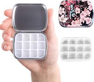 Mini Paleta de Acuarelas Vacía de 12 Pocillos, Vasos para Mezclar Pintura, Paleta de Pintura, Kit de Acuarelas de Viaje, Caja de Pintura - Product Image 3