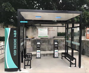 Cabine de fumeurs de café en structure métallique portable, <span class=keywords><strong>maison</strong></span> préfabriquée, design moderne - Product Image 2