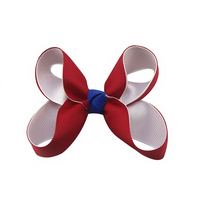 Sacarla Festival Independent Day Pita Sederhana Grosgrain Fashion Sporty Jepit Rambut Bayi Merah Biru Putih Aksesori Anak-anak