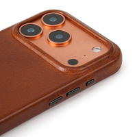 Étui de téléphone magnétique antichoc de luxe en cuir tanné végétal Buttero Italie, haute qualité, plusieurs couleurs, gaufrage pour 17/18 Pro