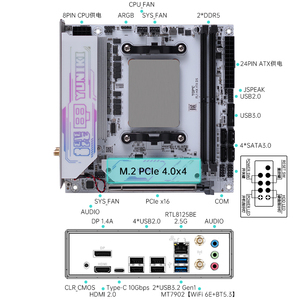 TOPC R9-7945HXマザーボードコンボ | 16コア5.4GHz | デュアルCCD | Zen4ドラゴンレンジ | ゲーム/レンダリング/ミニPCビルド用 - Product Image 4