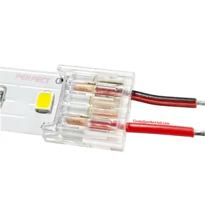 2 פין 5 מ"מ 8mm 10mm 12mm רצועת כדי חוט Unwired Gapless Solderless מחבר עבור יחיד צבע led רצועת אור