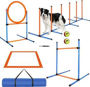 Equipo de Entrenamiento de Agilidad para Perros, Kit de Iniciación para Pista de Obstáculos Interior y Exterior, Logotipo Personalizado, Entrena a tu Perro, Azul - Product Image 2