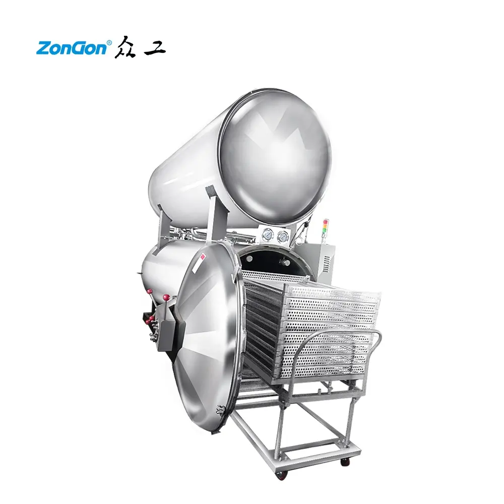 Zhucheng fornitore 1000L sterilizzatore autoclave per la banda stagnata lattine di alimenti