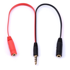 Convertidor de audio de 3,5 mm a divisor RCA dual para micrófono de auriculares con transmisión de sonido de alta calidad - Product Image 2