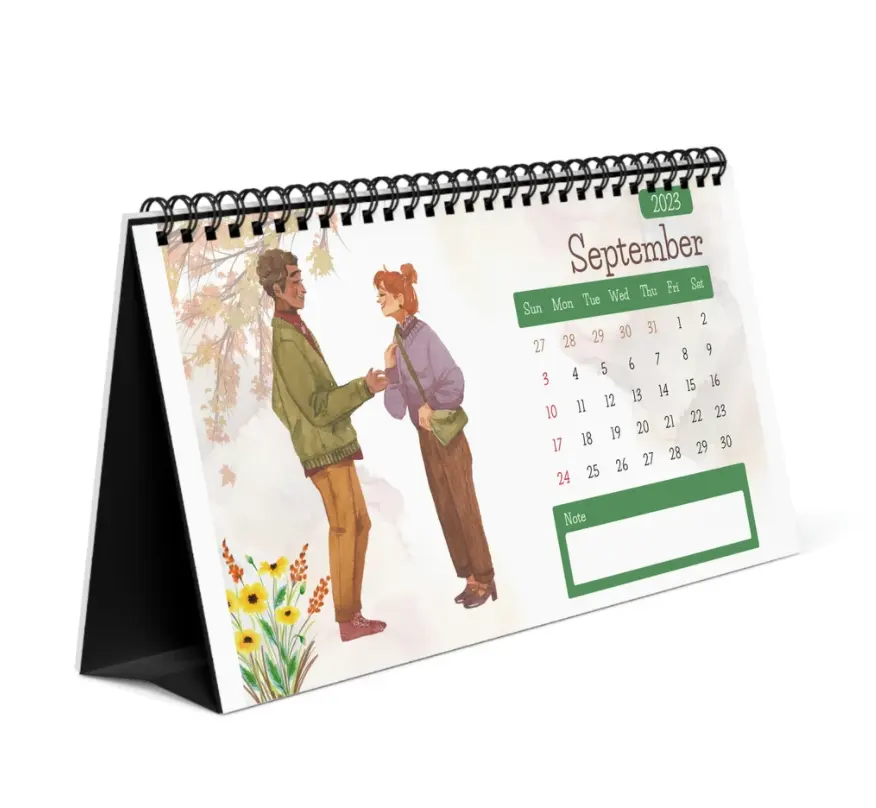 Promotional Gifts desktop Calendar Custom logo stand up Calendar Client Holiday Gifts Table Calendar Manufacturers