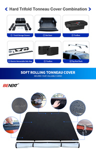 Benext Soft Tri-Folding Tonneau <span class=keywords><strong>Cover</strong></span> para F150 Ranger Jeep Gladiator Navara Pickup Truck Bed Roll-Up <span class=keywords><strong>Cover</strong></span> - Product Image 5