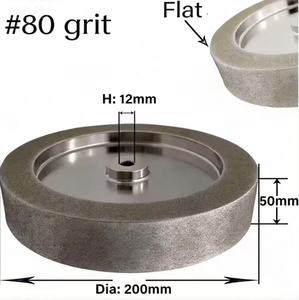 Meule à lamelles CBN 200 mm haute dureté pour affûtage <span class=keywords><strong>de</strong></span> couteaux T7 T8, arbre 12 mm, grain 80 - Product Image 4