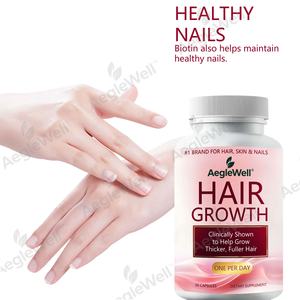 Aeglewell OEM/ODM Integratore di Biotina <span class=keywords><strong>Best</strong></span> Seller per Pelle, Capelli e Unghie Formula Personalizzata Capsule di Biotina, Collagene e Cheratina - Product Image 3