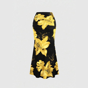 Nuova Gonna Sottogonna da Donna Stile Europeo Americano 2026, Casual Resort, a <span class=keywords><strong>Sirena</strong></span>, Lunghezza Media, Antirughe, in Seta Spazzolata Effetto Latte - Product Image 2