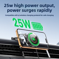 Chargeur sans fil universel 25W, support de téléphone magnétique puissant à rotation 360° pour tableau de bord de voiture, charge rapide