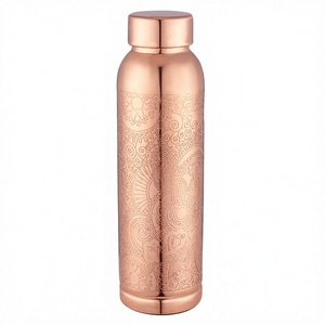 Botella de Agua de Cobre Pinal, Diseño Bohemio, Portátil, para Viajes - Product Image 1