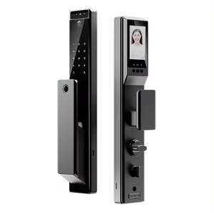 Meilleure vente noir <span class=keywords><strong>marron</strong></span> en alliage d'aluminium Tuya Wifi APP ouverture à distance reconnaissance des empreintes digitales serrure de porte intelligente de haute sécurité - Product Image 1