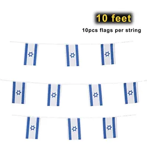 School Sports Events,International Festival Celebration 10 Feet Israeli Jewish Flag National Country World Pennant Flags Banner