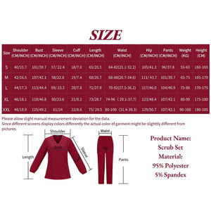 スクラブユニフォームセット 看護師用医療スクラブ 卸売医療スクラブ販売業者 看護師用衣装 女性用手術ユニフォーム スクラブ - Product Image 2