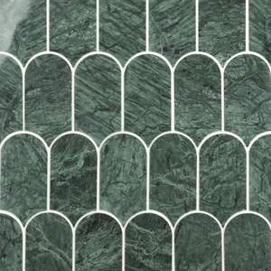 Mosaico de Piedra de Mármol Verde Glaseado de Foshan para Decoración de Baños a Precio Económico en China - Product Image 4